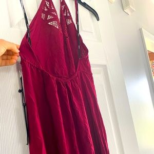 Halter burgundy maxi dress New with tags